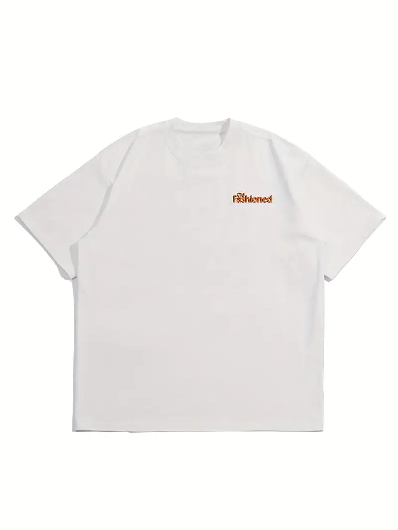 Classic Printed T-Shirt for Men, Casual Crew Neck