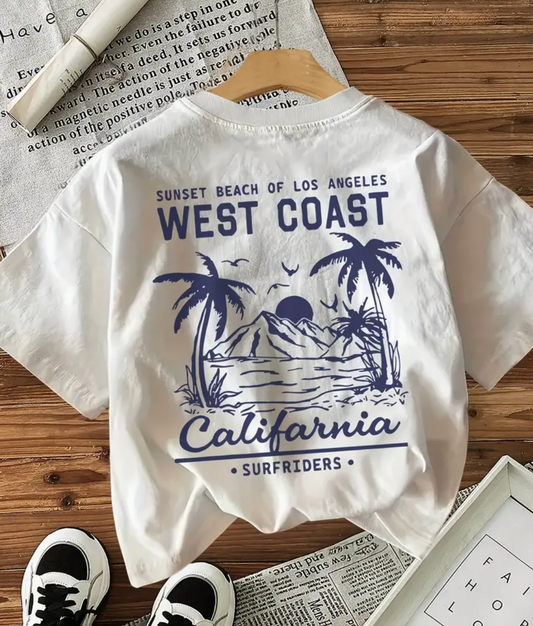 Summer & Spring Short Sleeve Crew Neck Graphic Print T-Shirt