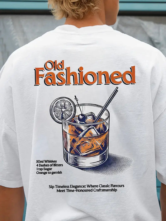 Classic Printed T-Shirt for Men, Casual Crew Neck